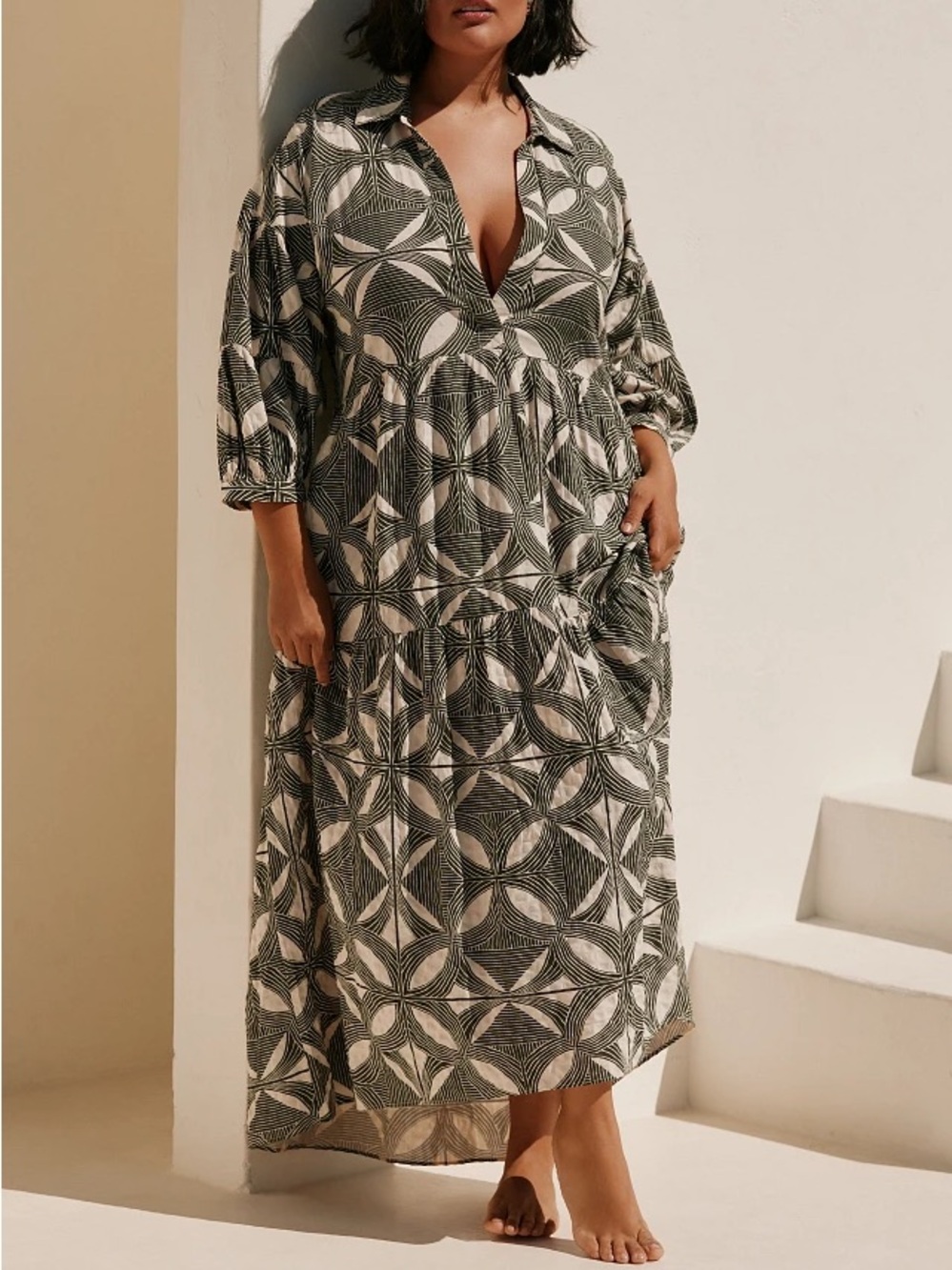 Celandine The Carolita Printed Tiered Shirt Dress From Anthropologie